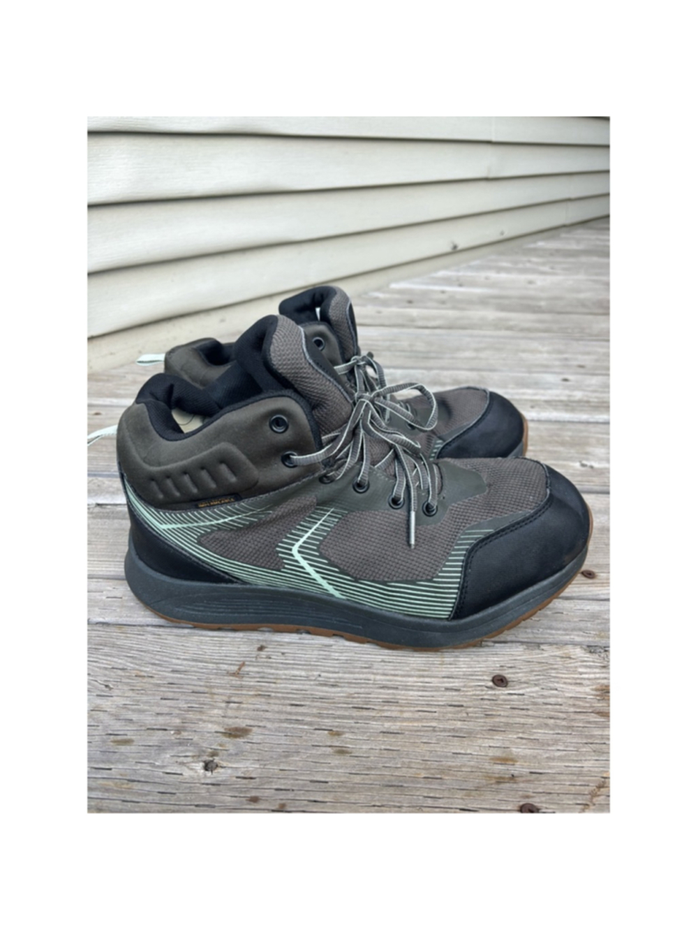 Ozark Trail Men's Hiking Boots Gray Black Lace-Up